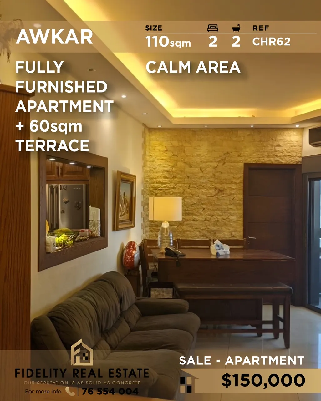 Apartment for sale in Bsalim