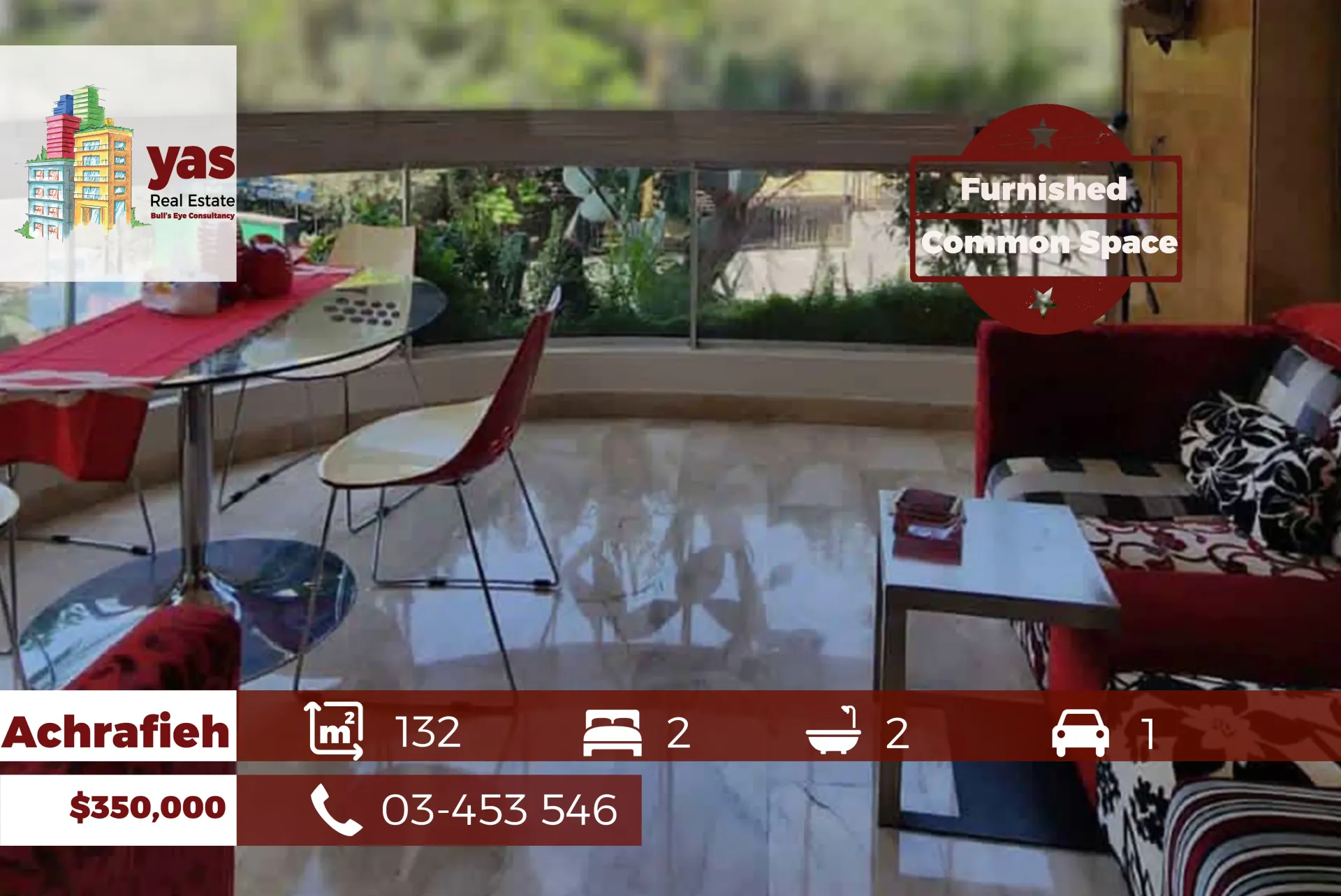 Apartment for Sale in Achrafieh - 2 bed, 2 bath