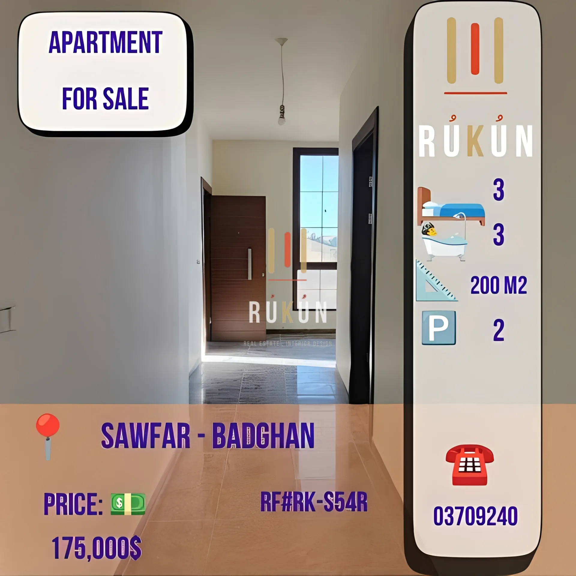 Apartment for sale in Saoufar, Lebanon