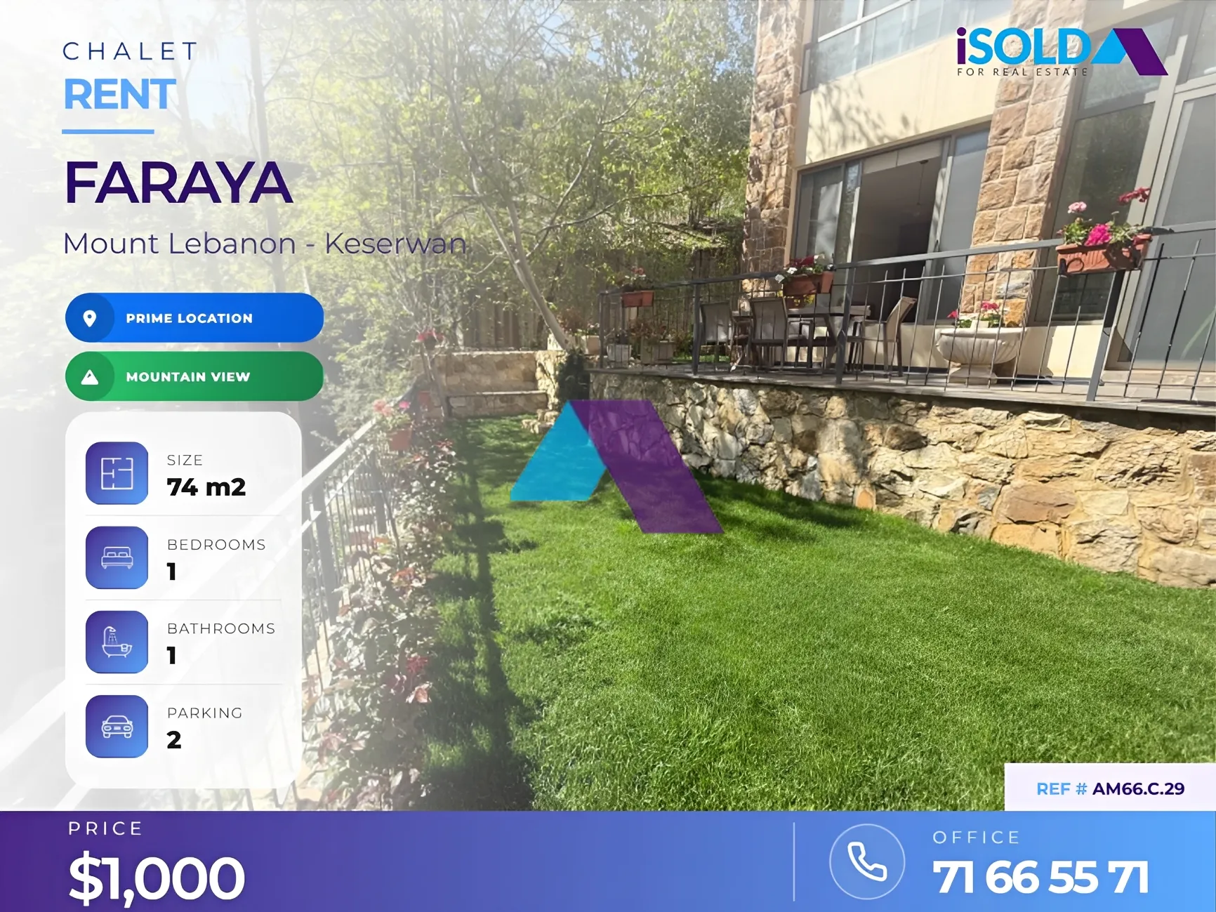 Chalet for rent in Faraya, Lebanon