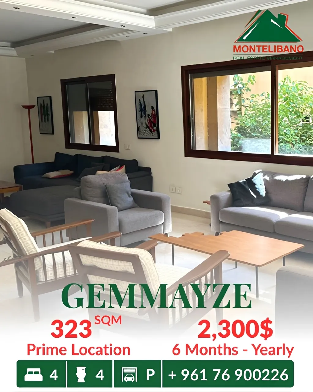 Apartment for rent in Gemmayzeh, Beirut, Lebanon