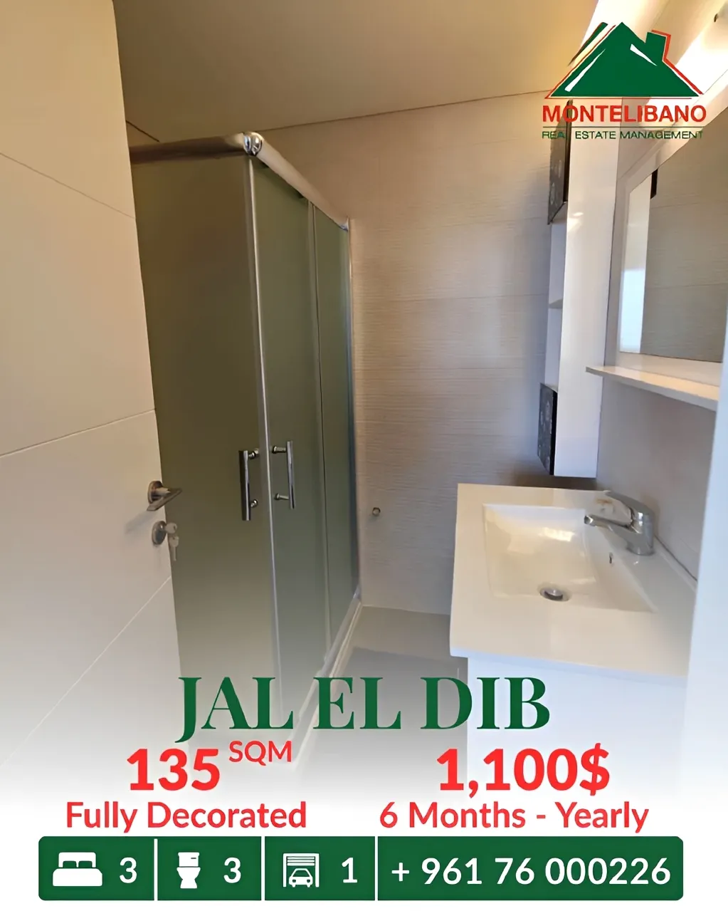 Apartment for rent in Jal El Dib