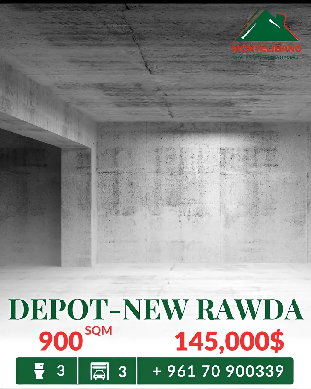 Warehouse for sale in New Rawda, Beirut, Lebanon