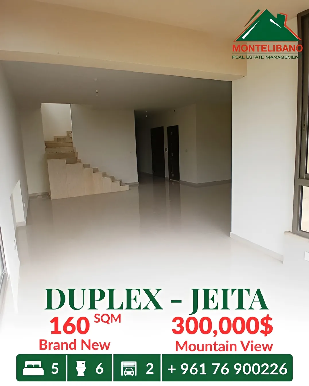 Duplex for sale in Jeita