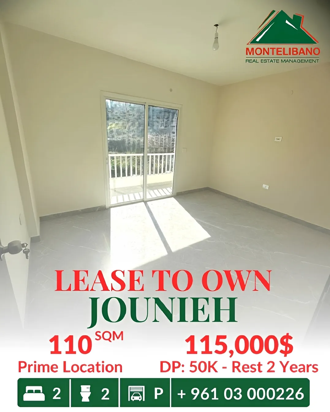 Apartment for sale in Jounieh, Lebanon - 2 bed, 2 bath