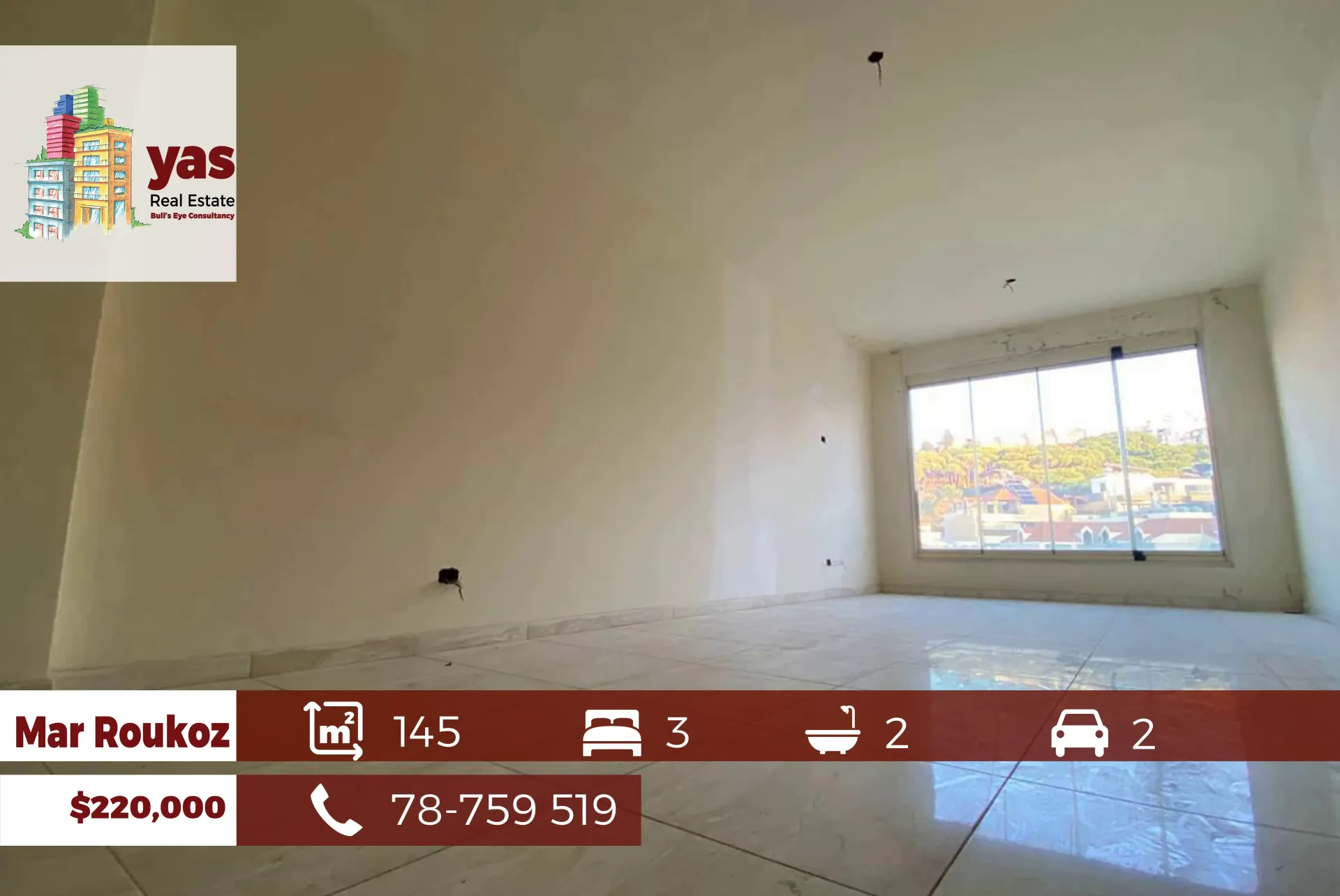 Apartment for Sale in Deir Mar Roukoz - 3 bed, 2 bath