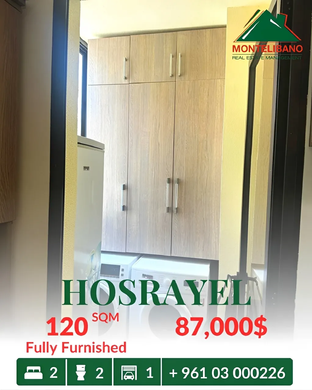 Apartment for sale in Hosrayel, Lebanon