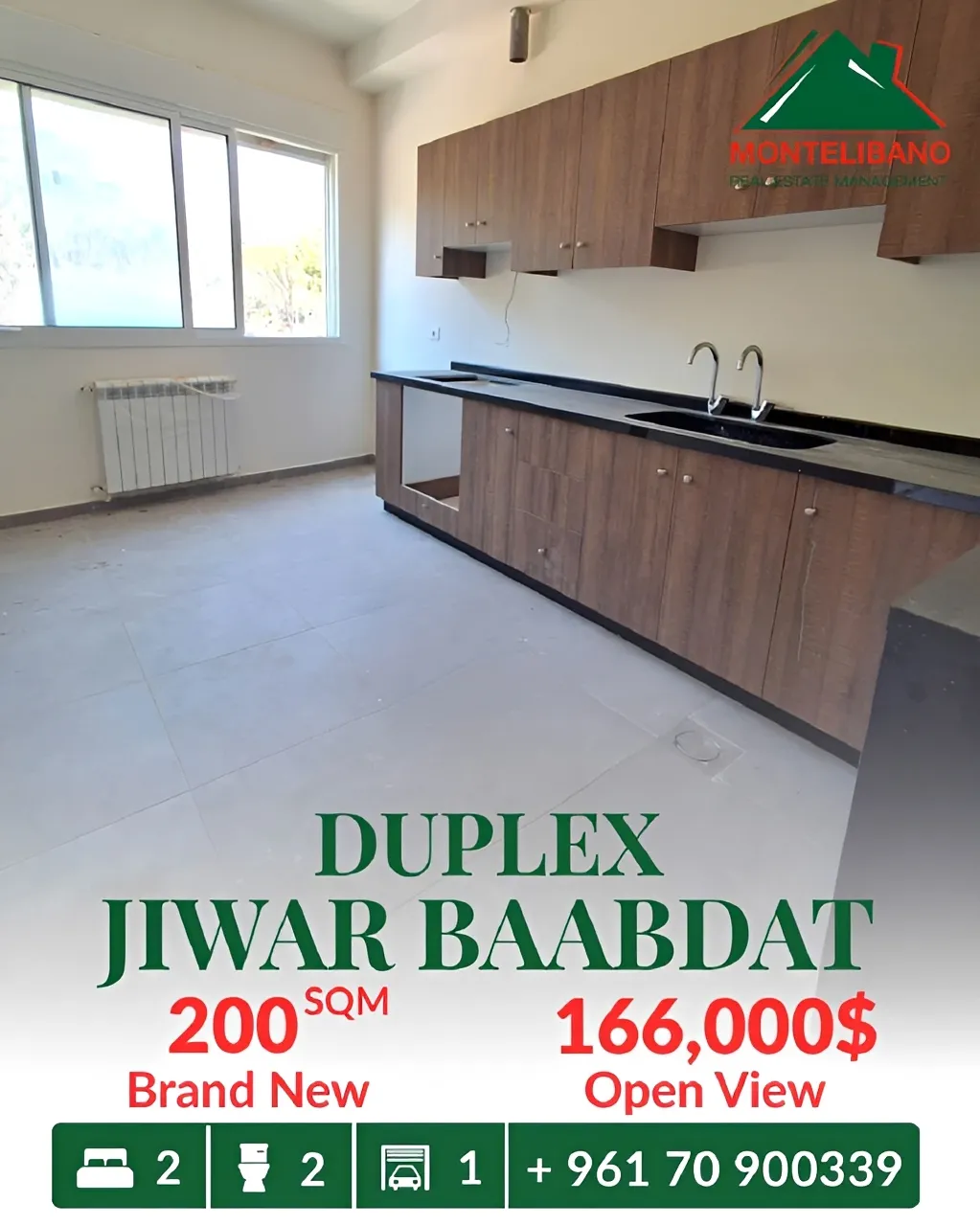 Duplex for sale in Baabdat, Lebanon