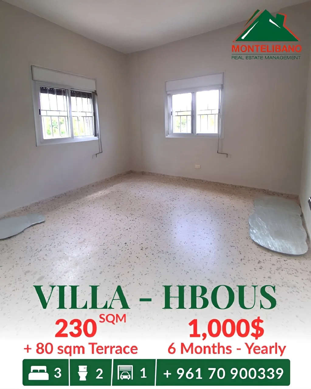 Apartment for rent in Hbous, Lebanon