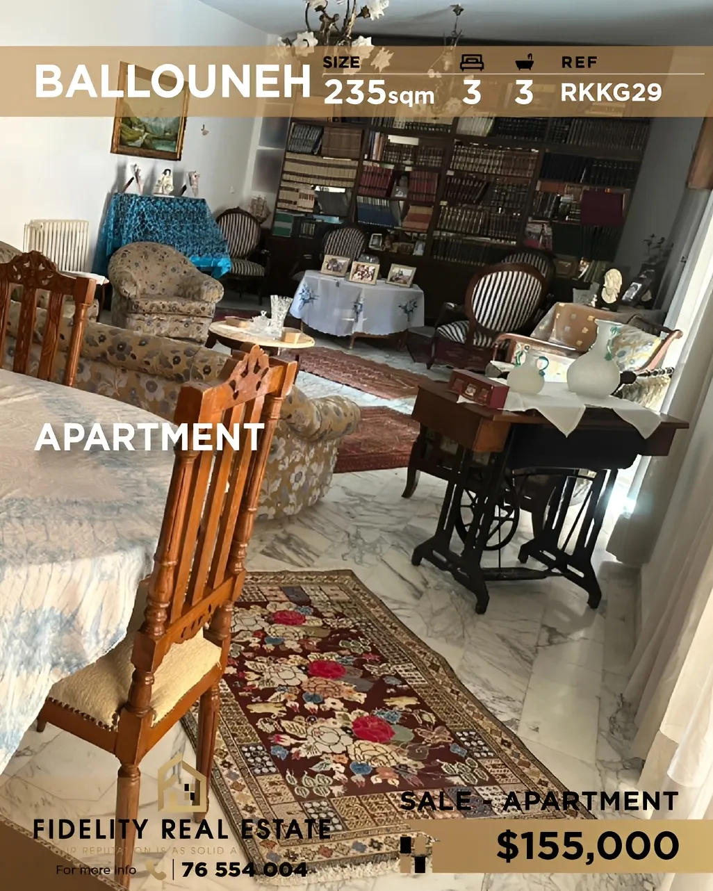 Apartment for sale in Ballouneh, Lebanon - 3 bed, 3 bath
