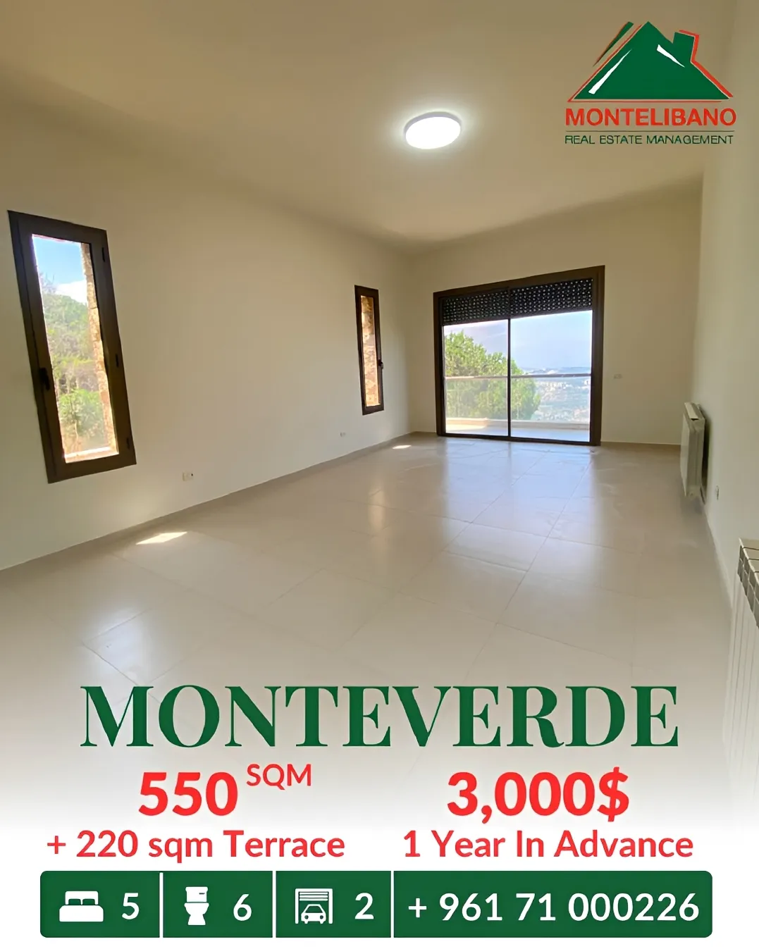 Apartment for rent in Monteverde Main Street، Lebanon