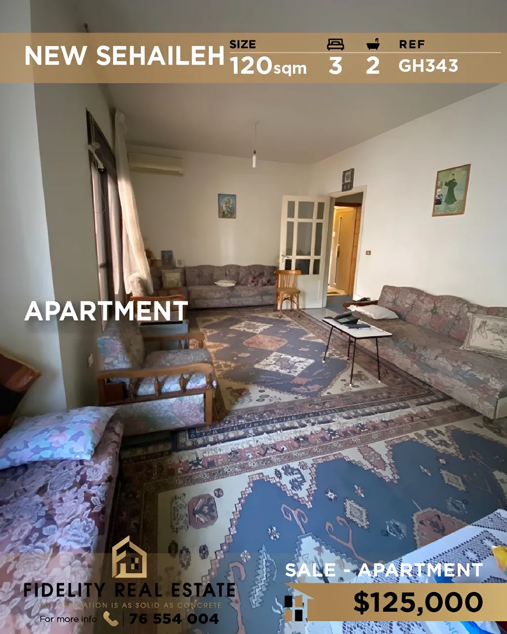 Apartment for sale in Sehayleh, Lebanon - 3 bed, 2 bath