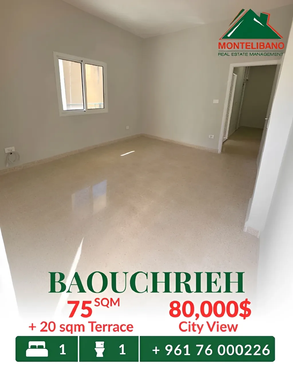Apartment for sale in Baouchriyeh