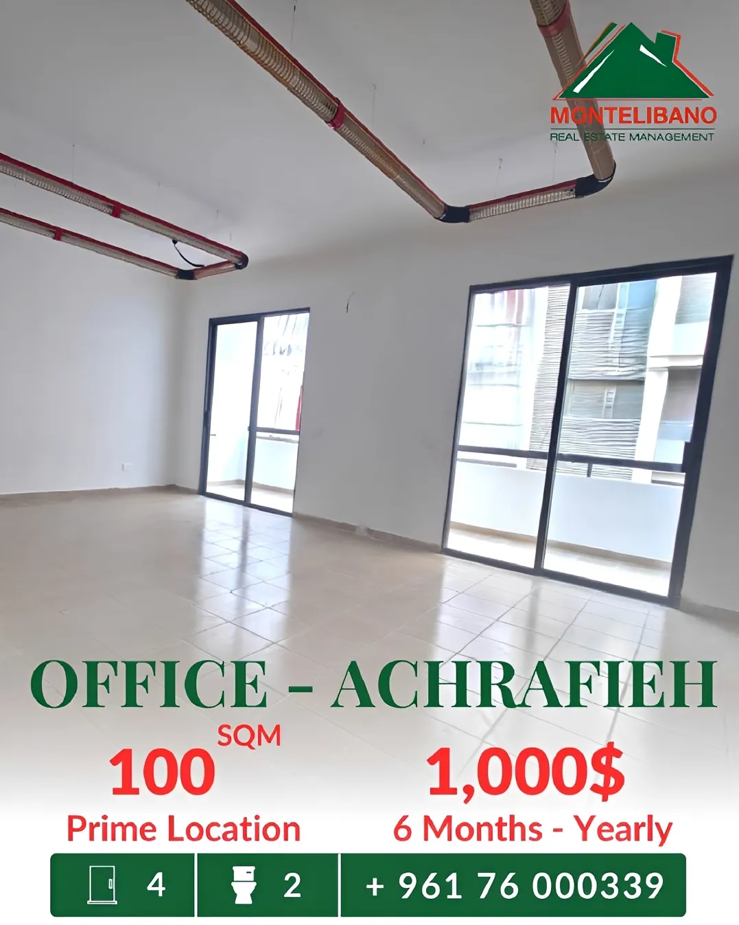 Office for rent in Achrafieh, Beirut, Lebanon