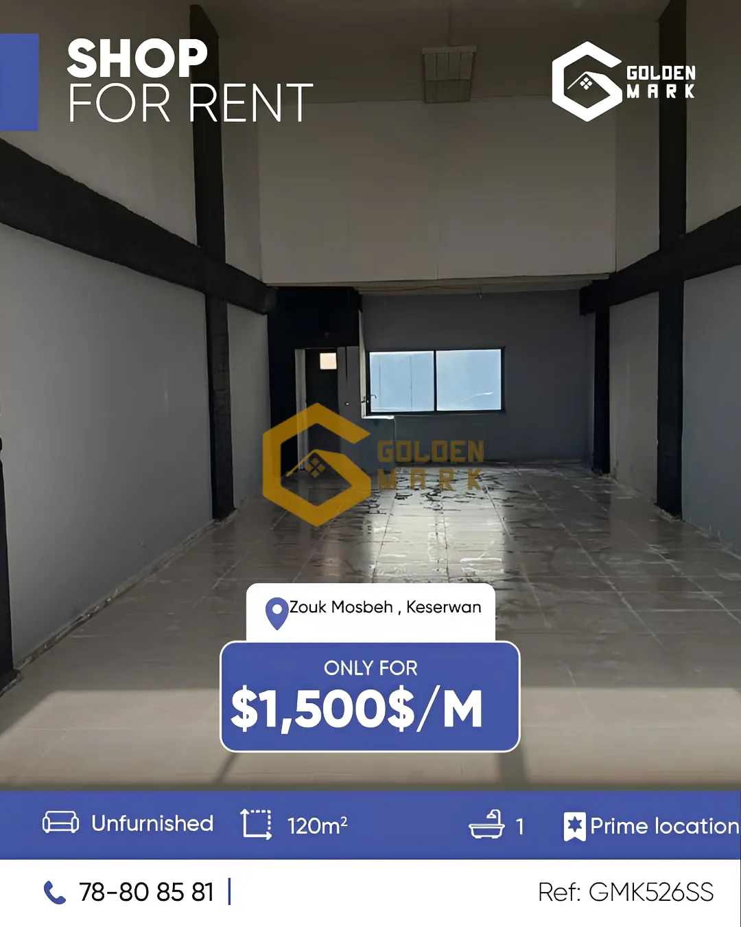 Shop for Rent in Zouk Mosbeh