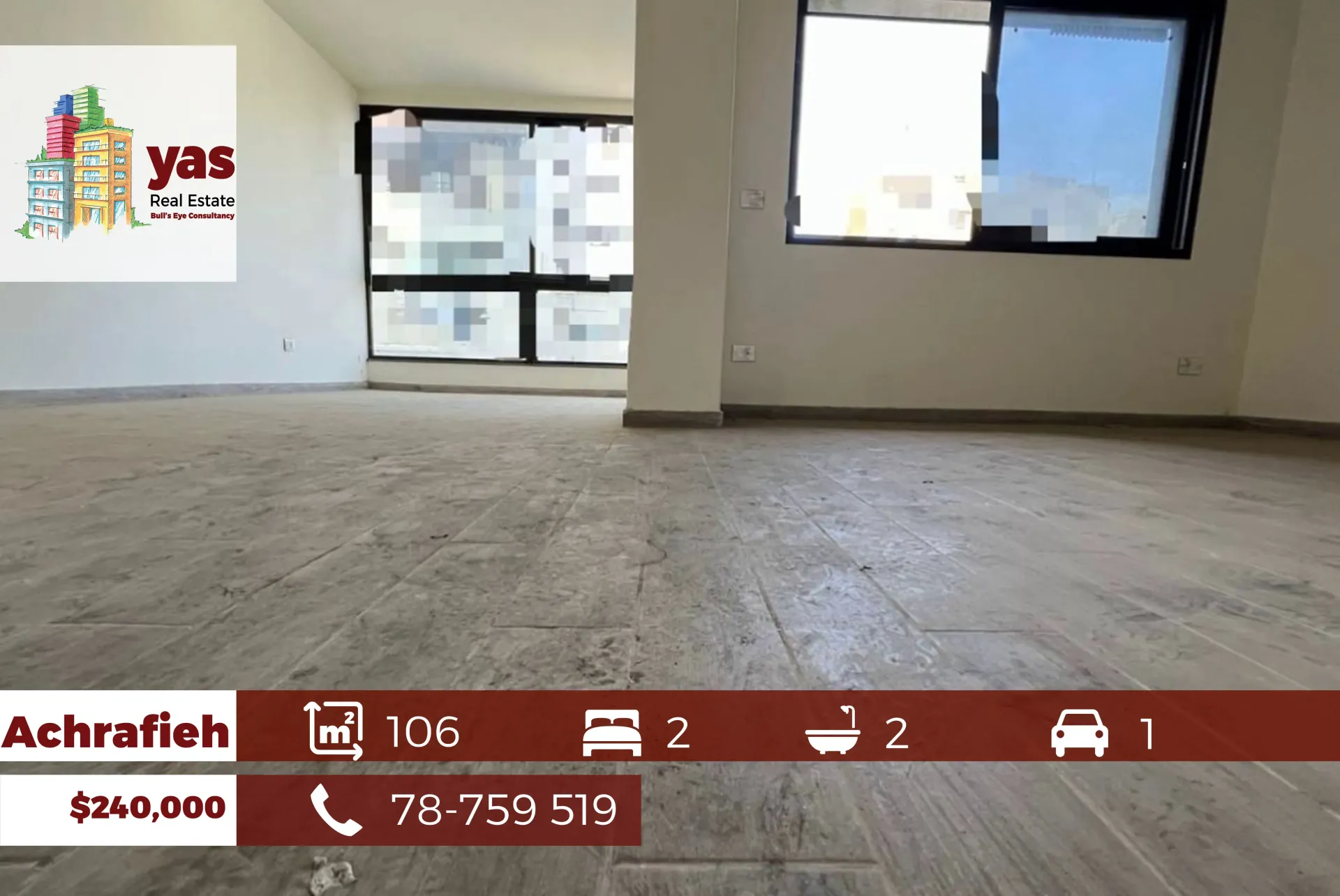 Apartment for Sale in Achrafieh - 2 bed, 2 bath