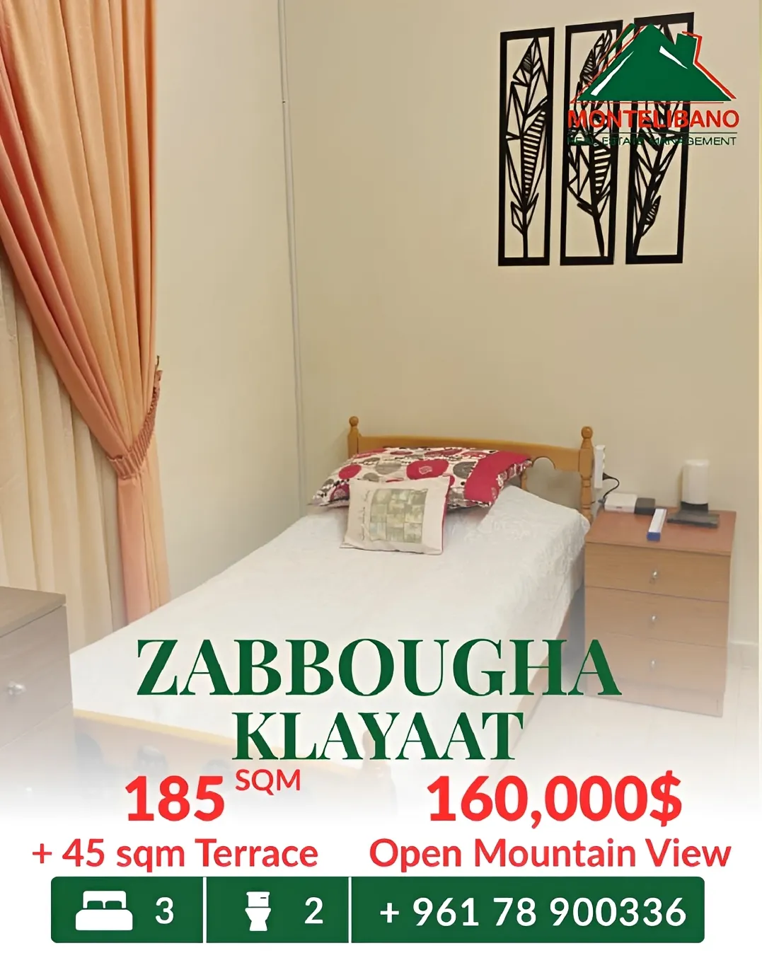 Apartment for sale in Zabbougha, Lebanon