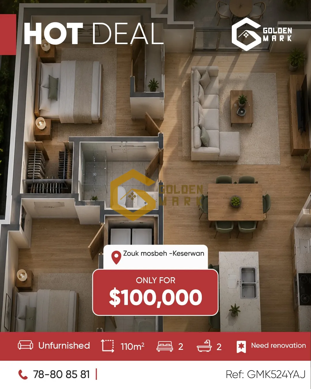 Apartment for Sale in Zouk Mosbeh