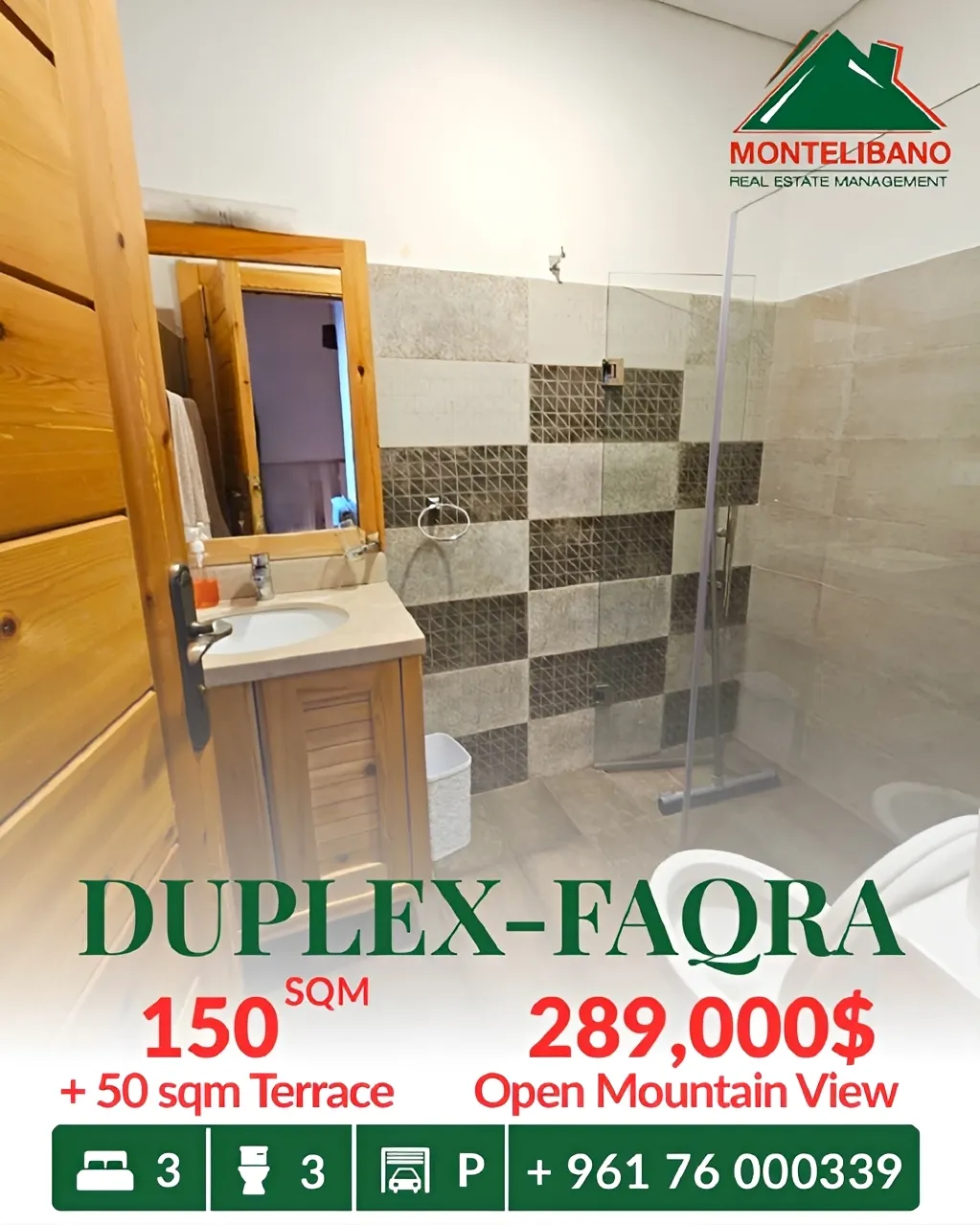 Duplex for sale in Faqra, Lebanon