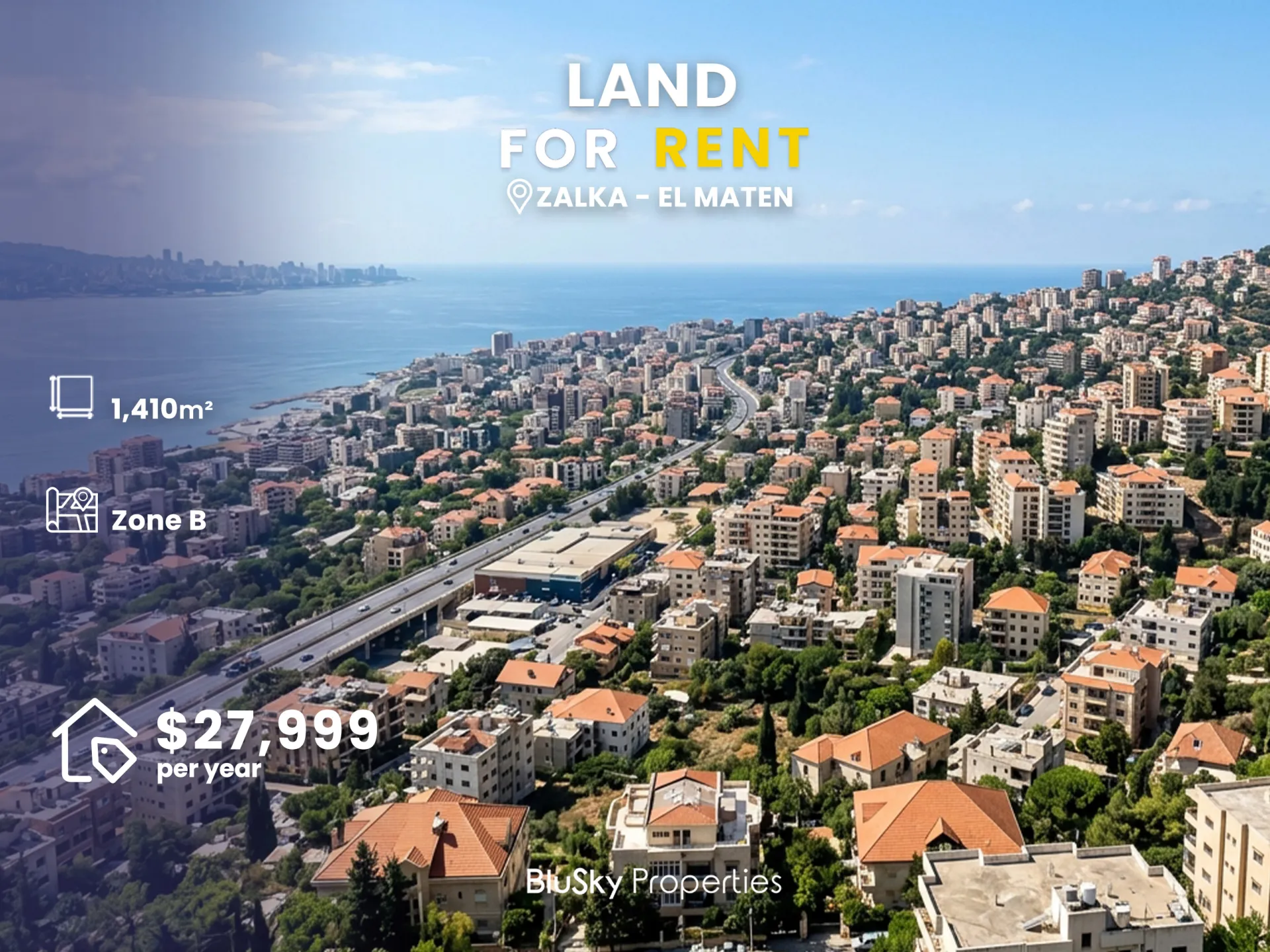 Land for rent in Zalqa, lebanon