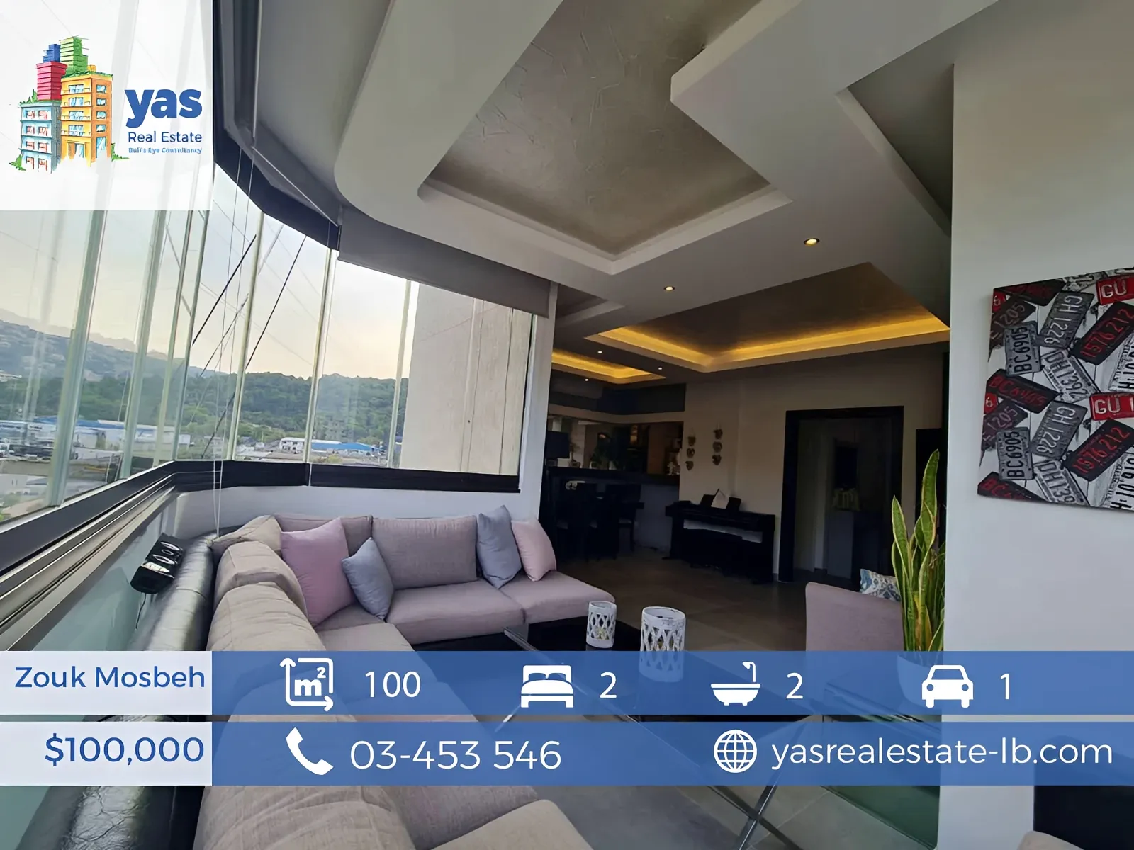 Apartment for Sale in Zouk Mosbeh - 2 bed, 2 bath