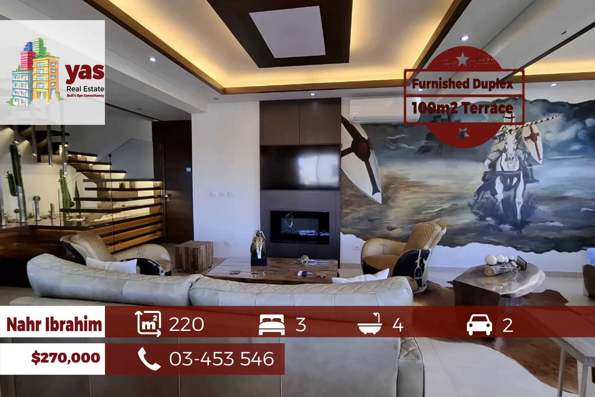 Apartment for Sale in Nahr Ibrahim - 3 bed, 4 bath