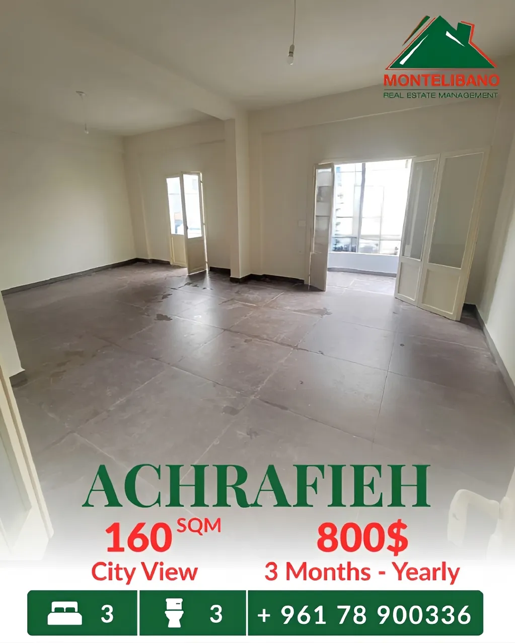 Apartment for rent in Achrafieh, Beirut, Lebanon