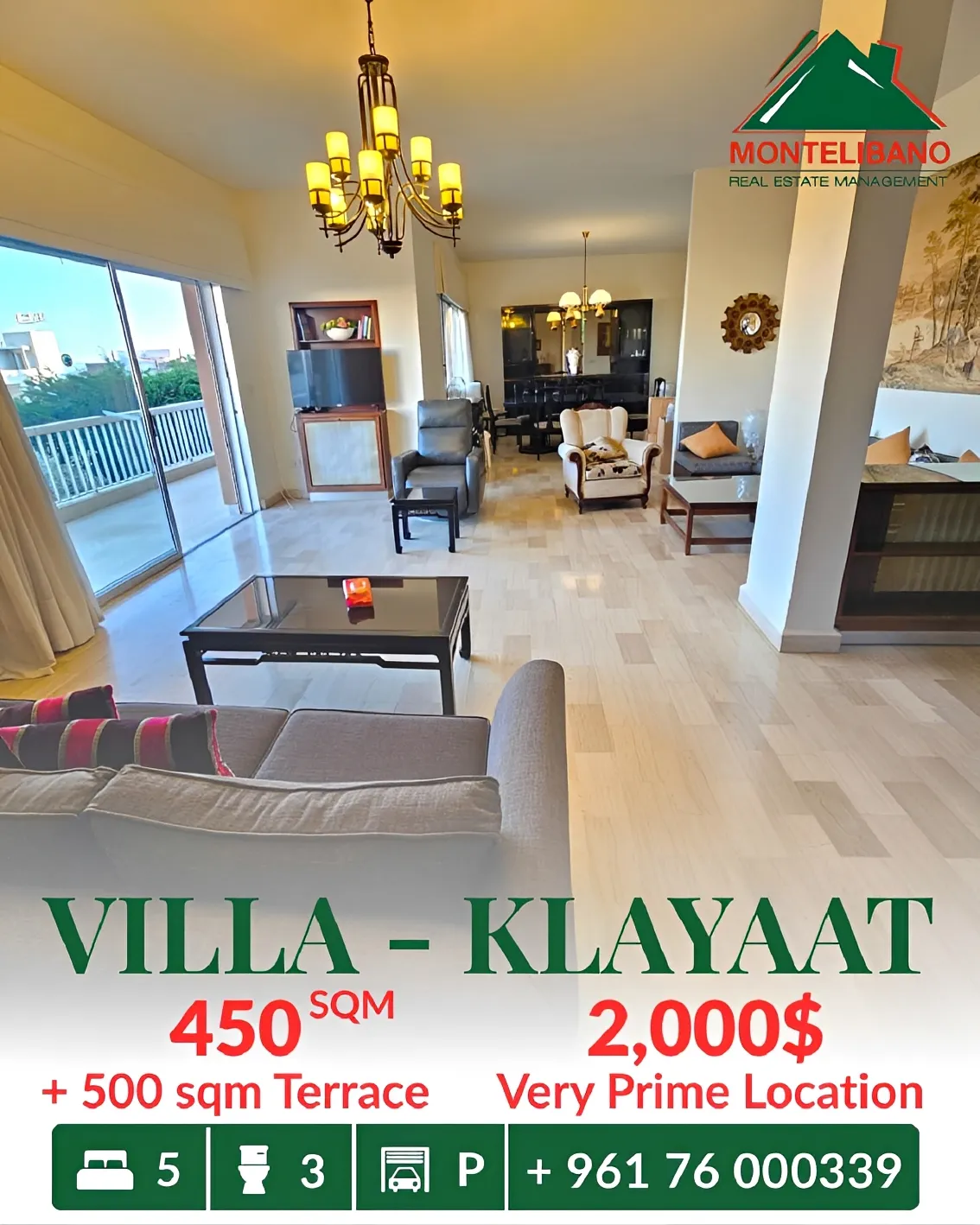 Villa for rent in Qlayaat, Lebanon