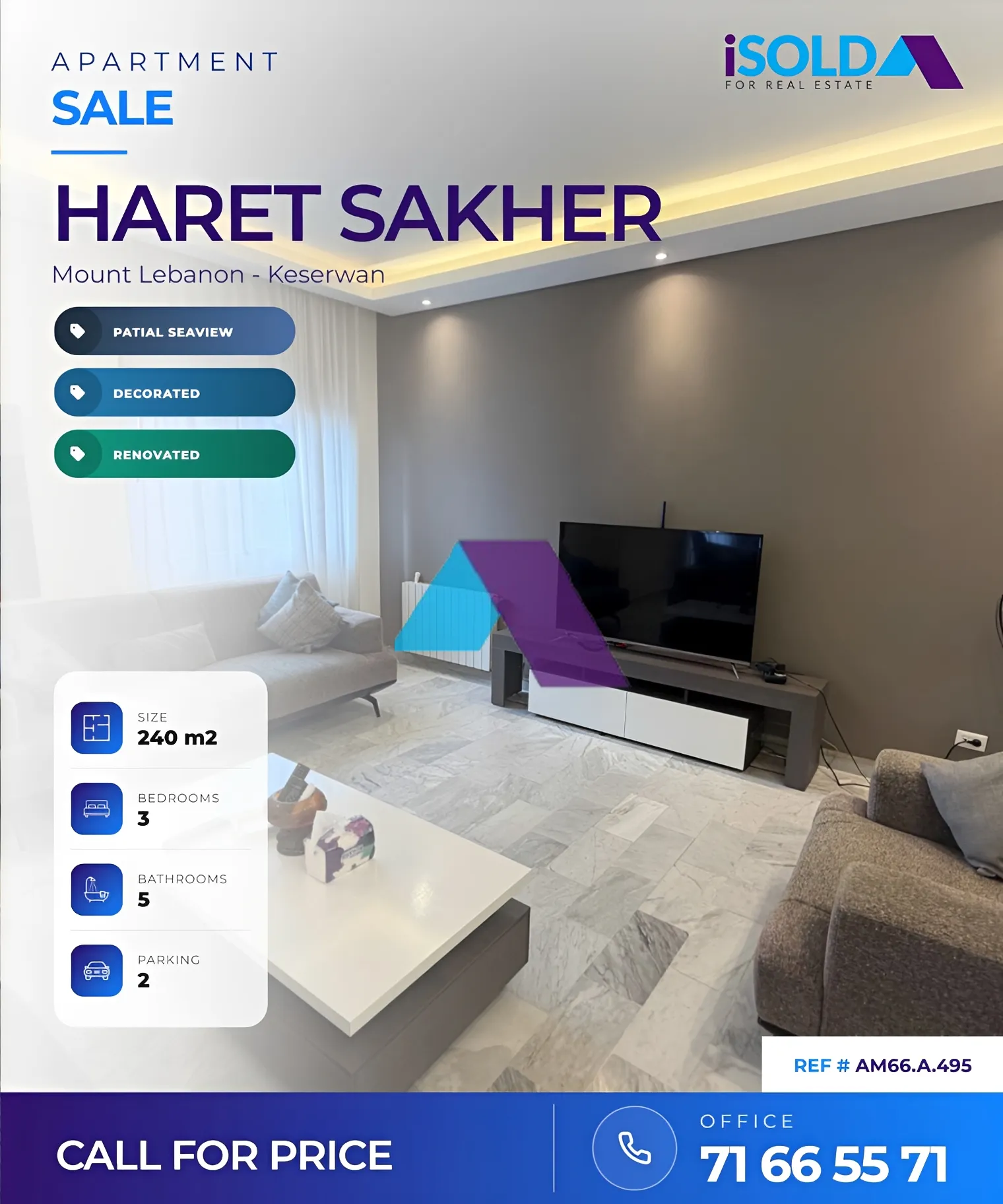 Apartment for sale in Haret Sakher