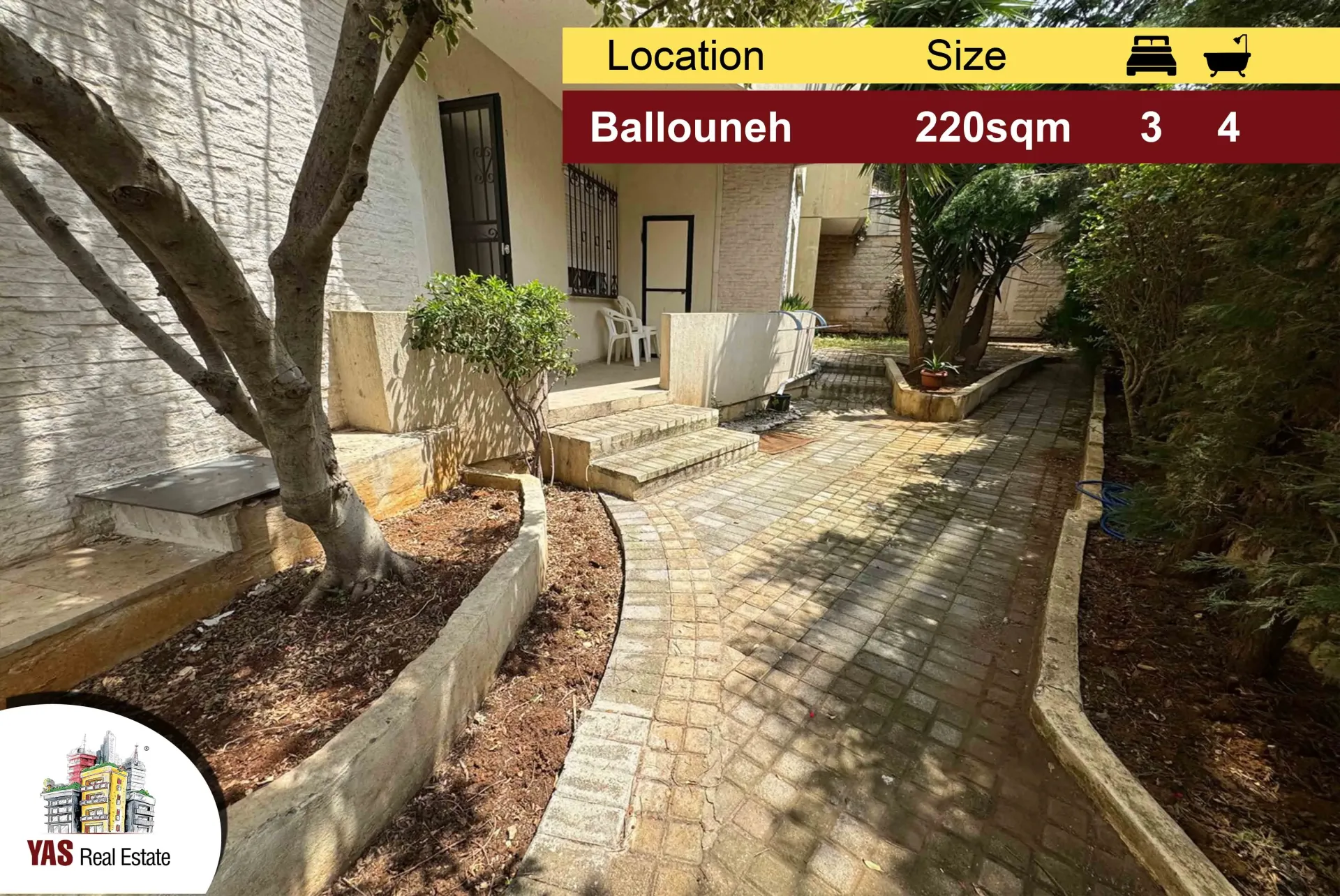 Apartment for Sale in Ballouneh - 3 bed, 4 bath