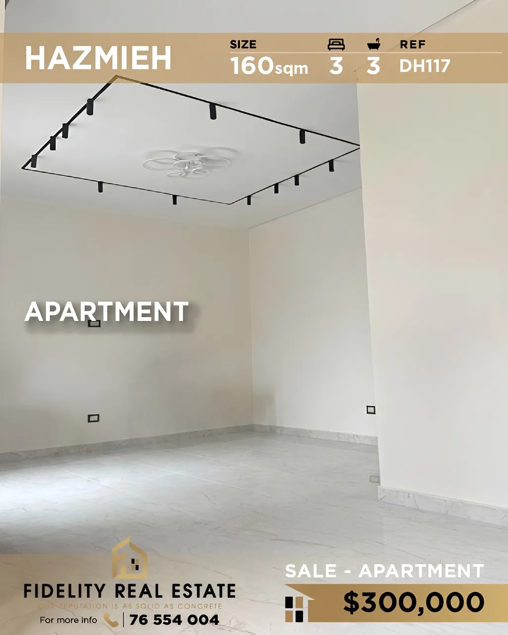 Apartment for sale in Hazmieh, Lebanon - 3 bed, 3 bath