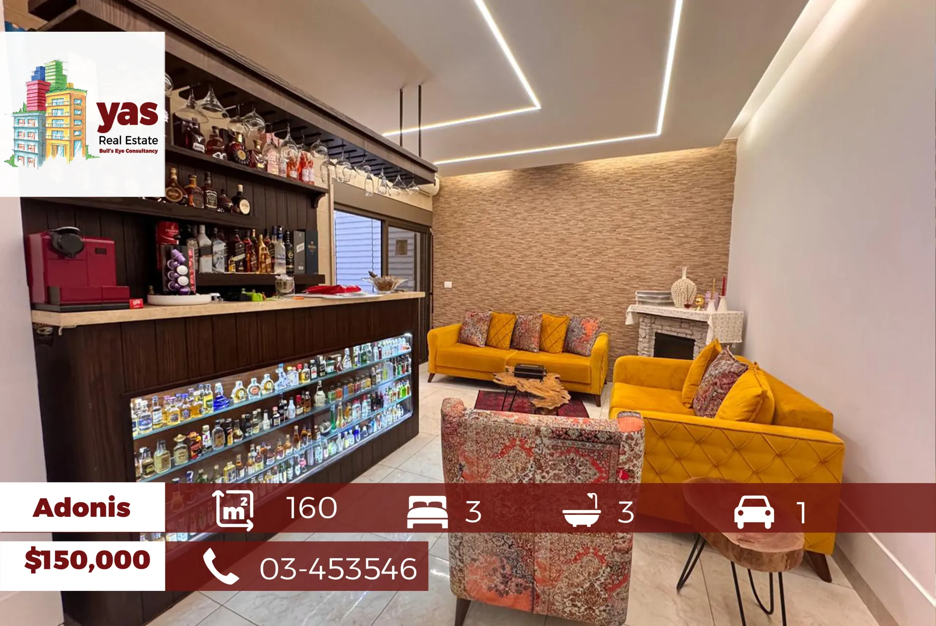 Apartment for Sale in Adonis - 3 bed, 3 bath