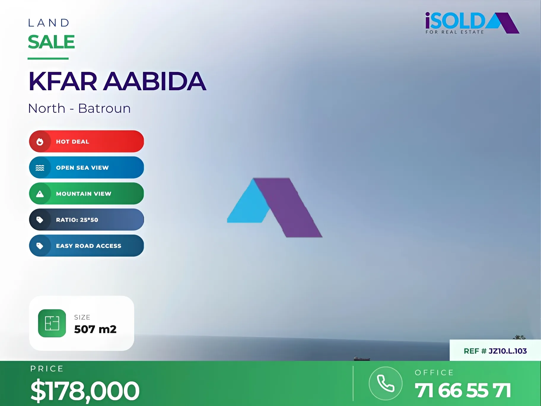 Residential Land for sale in Kfar Aabida, Lebanon