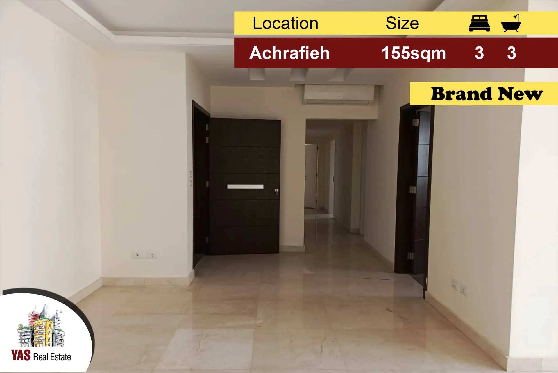 Apartment for Sale in Achrafieh - 3 bed, 3 bath