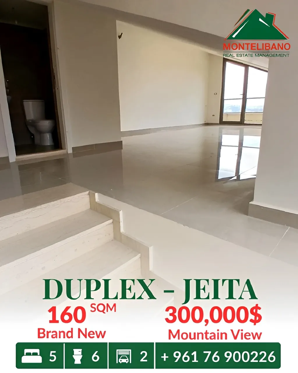 Duplex for sale in Jeita