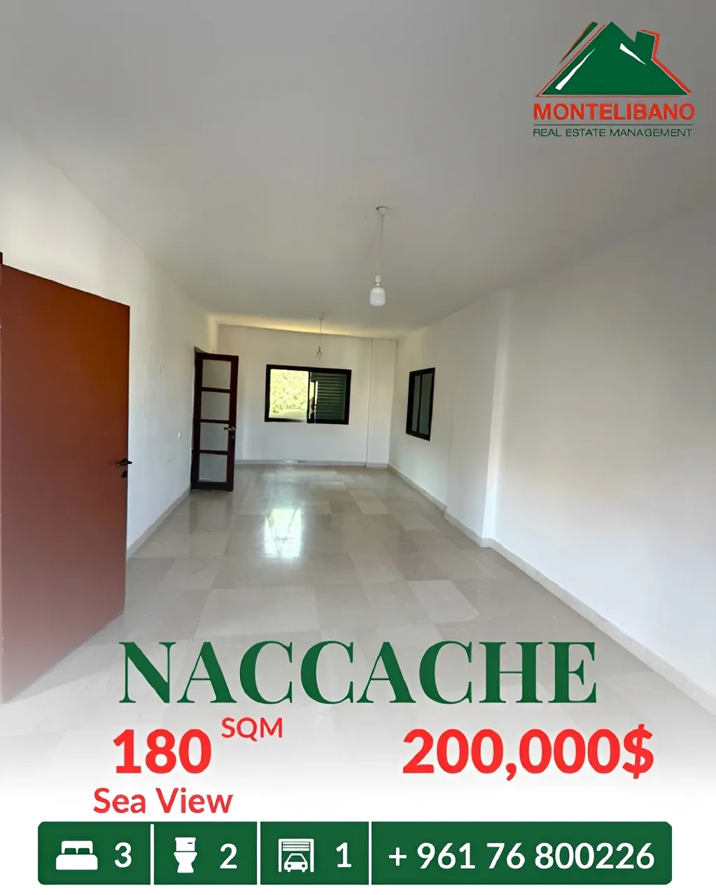 Apartment for sale in Naccache, Lebanon - 3 bed, 2 bath