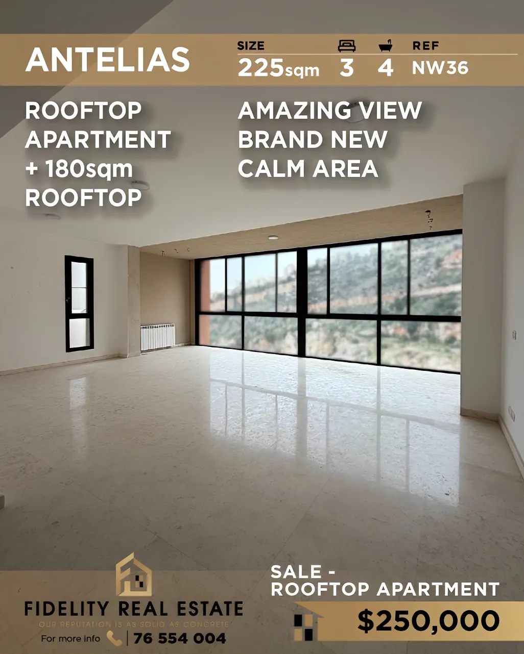 Apartment for sale in Antelias, Lebanon - 3 bed, 4 bath