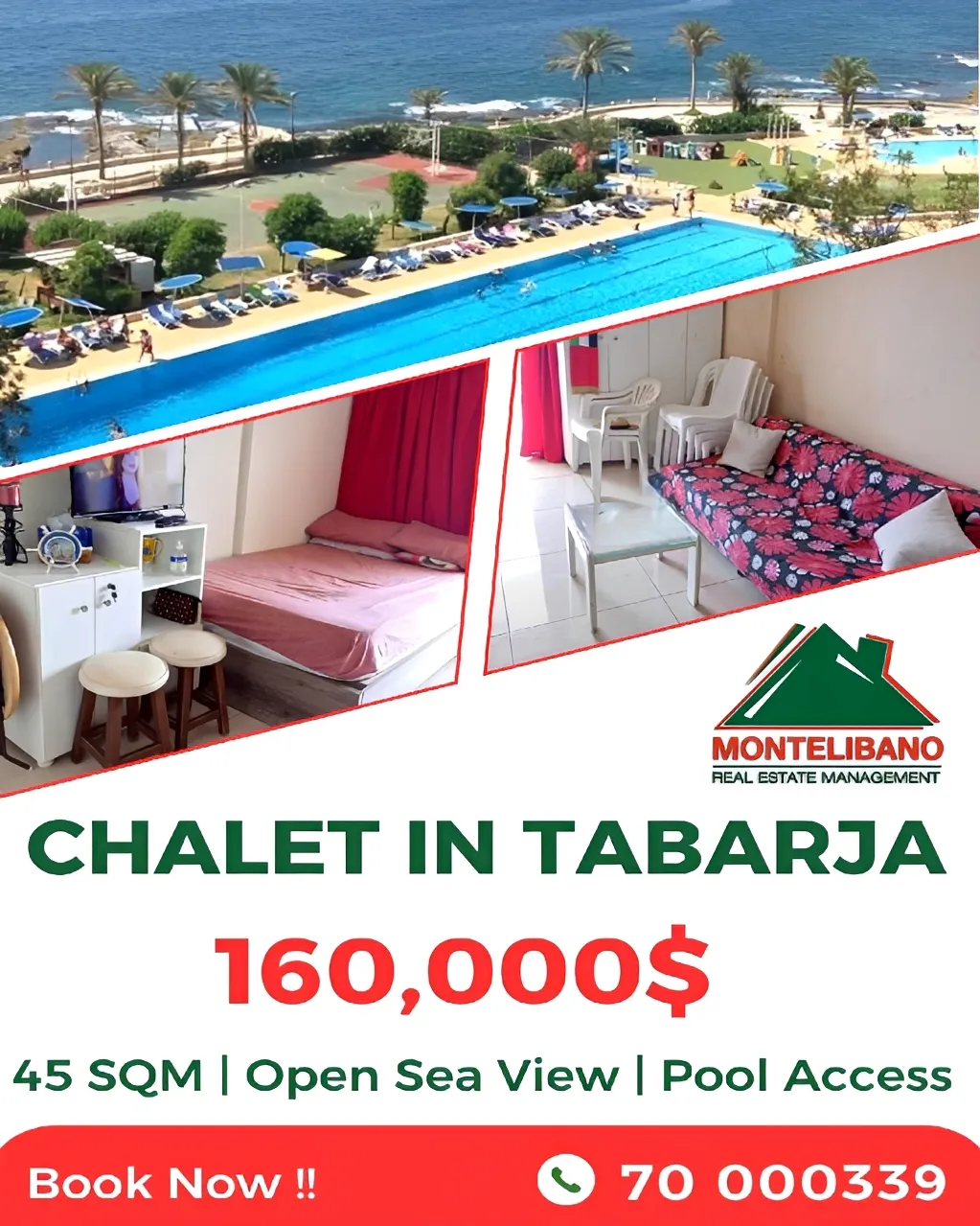 Chalet for sale in Tabarja, Lebanon - 1 bed, 1 bath