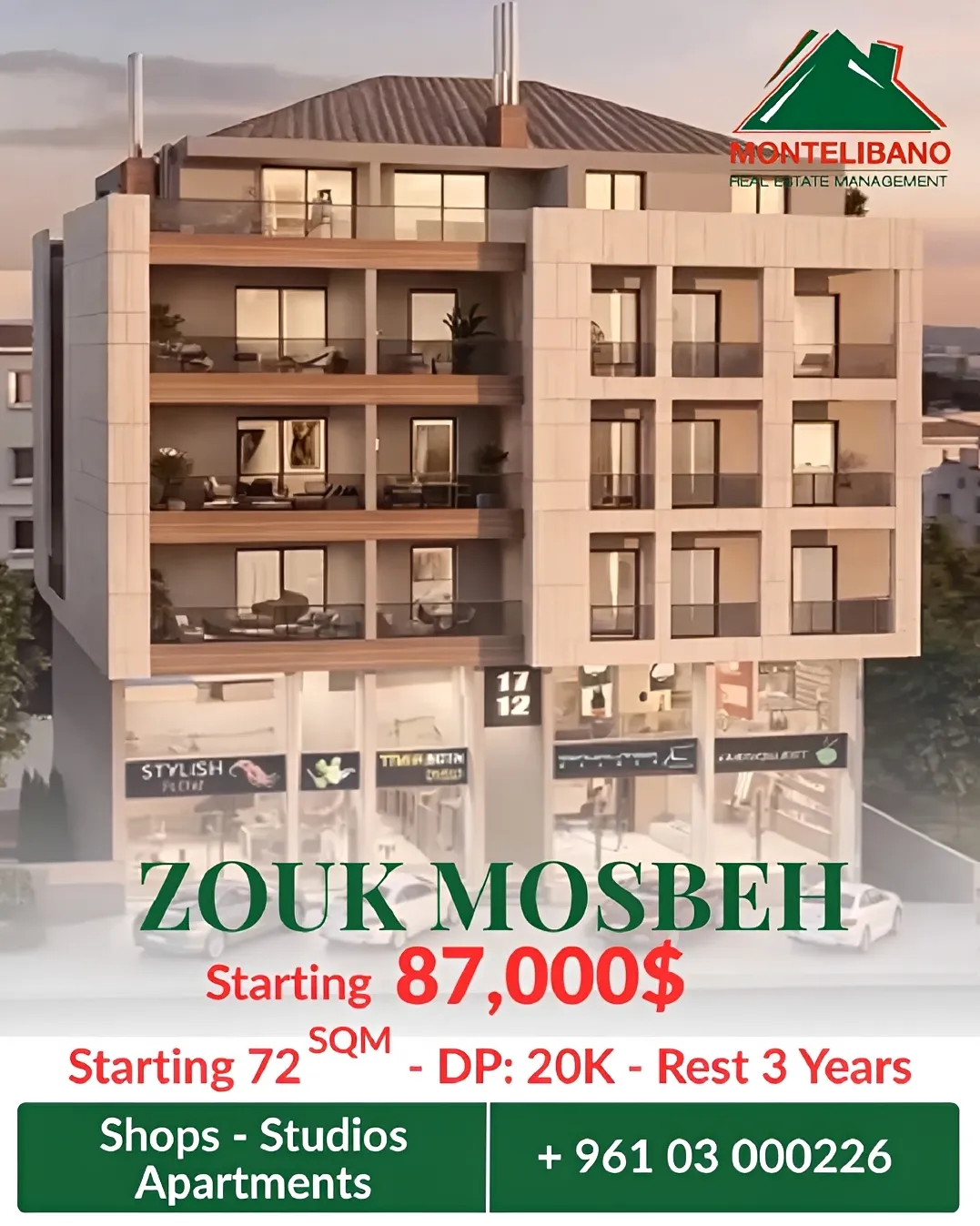 Apartment for sale in Zouk Mosbeh, Lebanon
