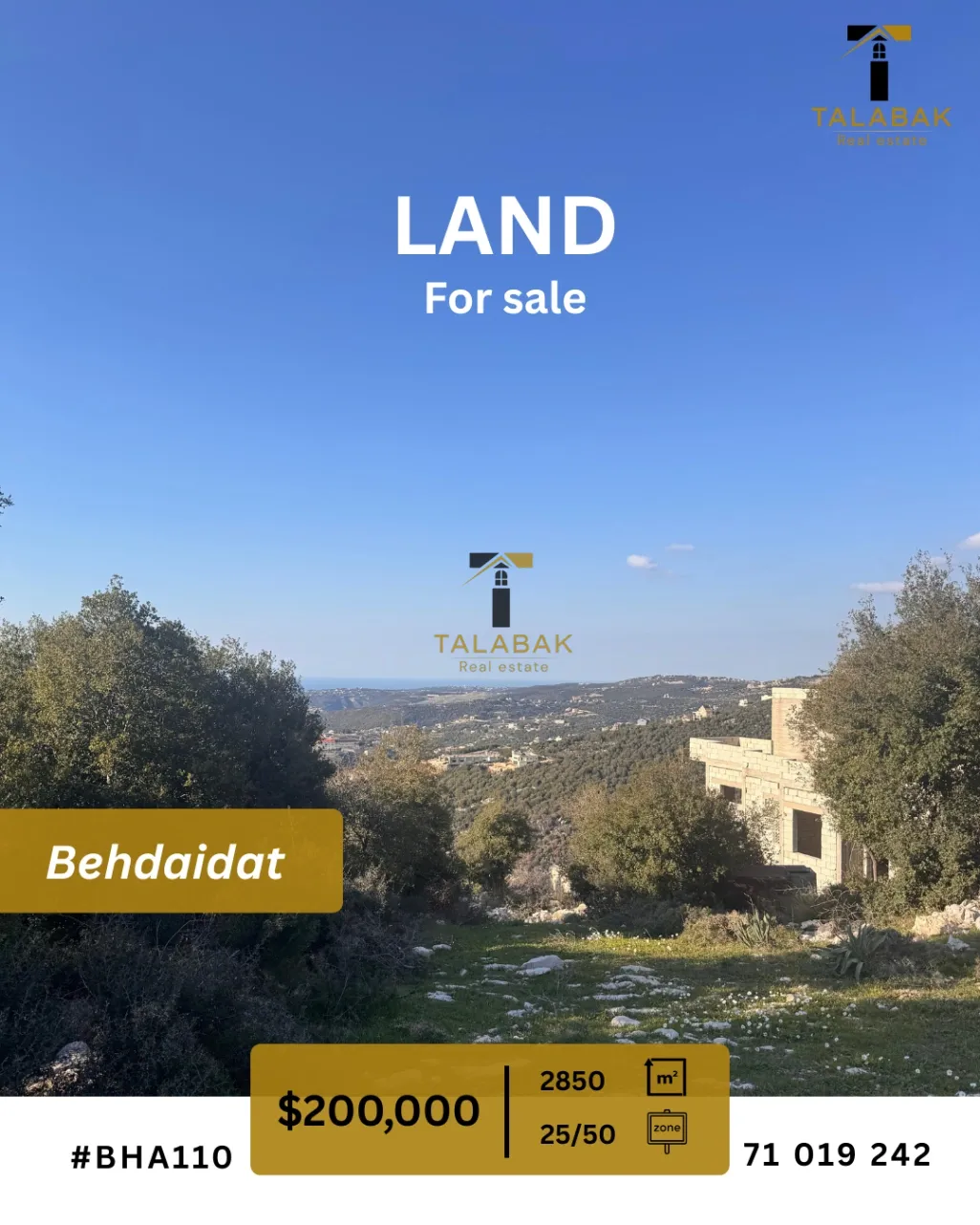 Residential Land for sale in Behdaidat, Lebanon