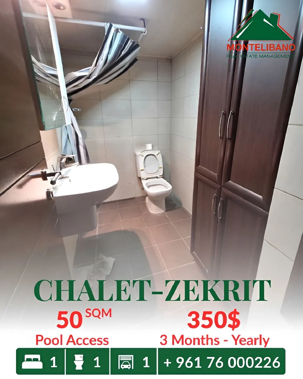 Chalet for rent in Zikrit