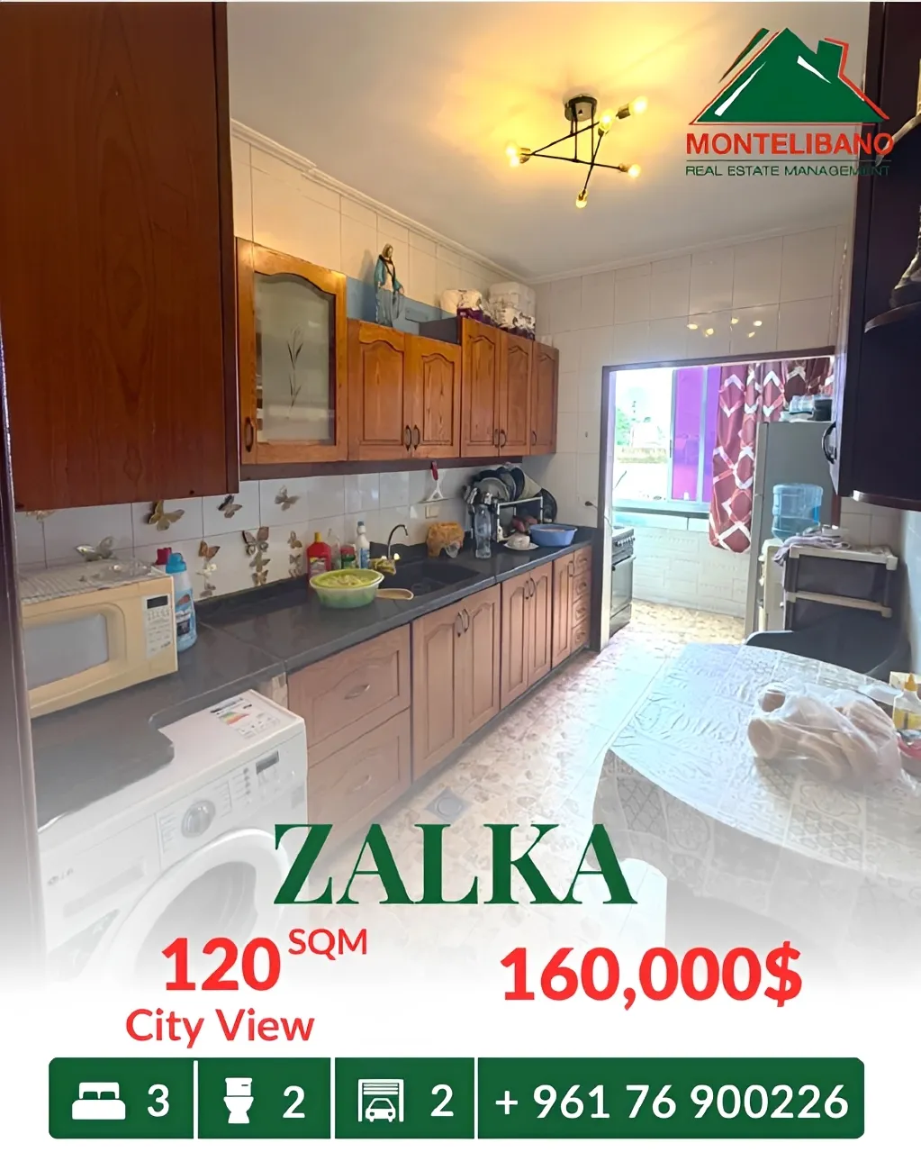 Apartment for sale in Zalqa, Lebanon - 3 bed, 2 bath