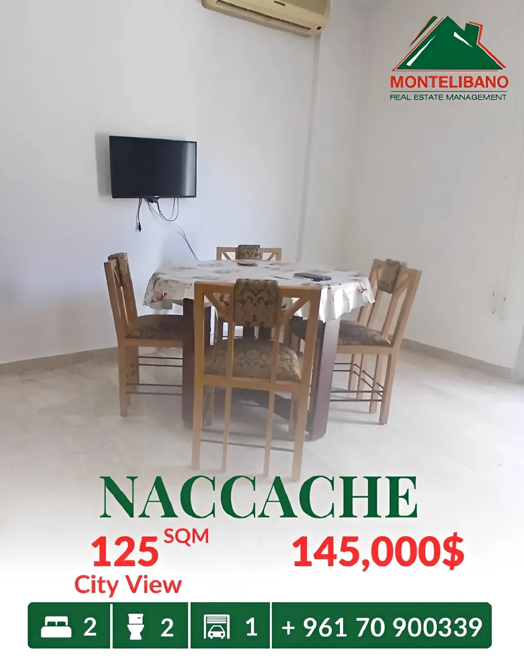 Apartment for sale in Naqqache, Lebanon - 2 bed, 2 bath