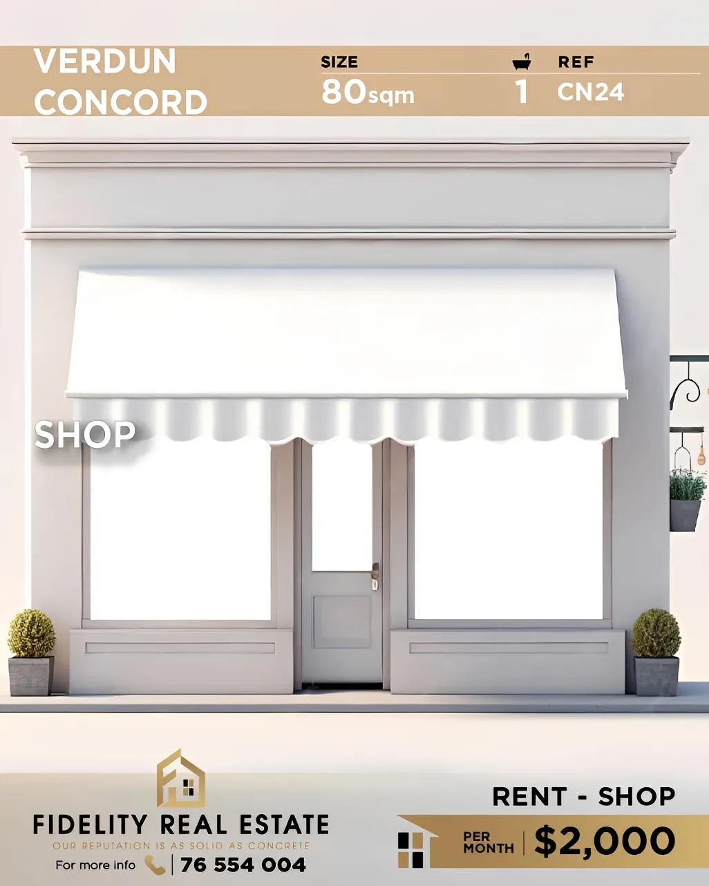 Shop for rent in Verdun, Bayrut, Lebanon