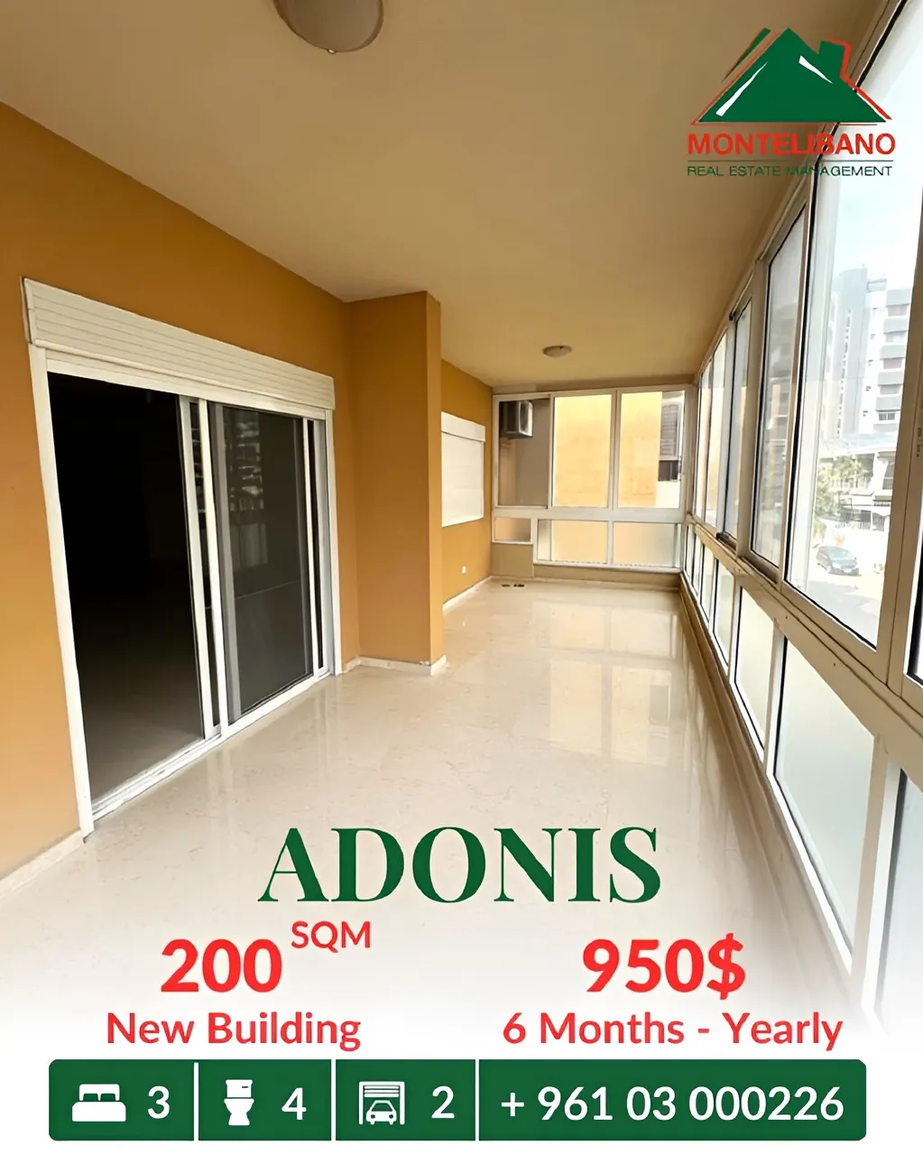 Apartment for rent in Adonis, Lebanon