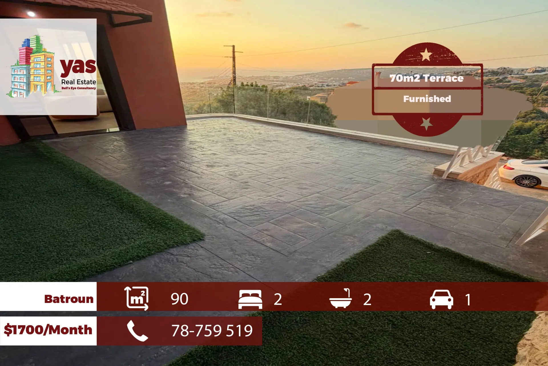 Apartment for Rent in Batroun