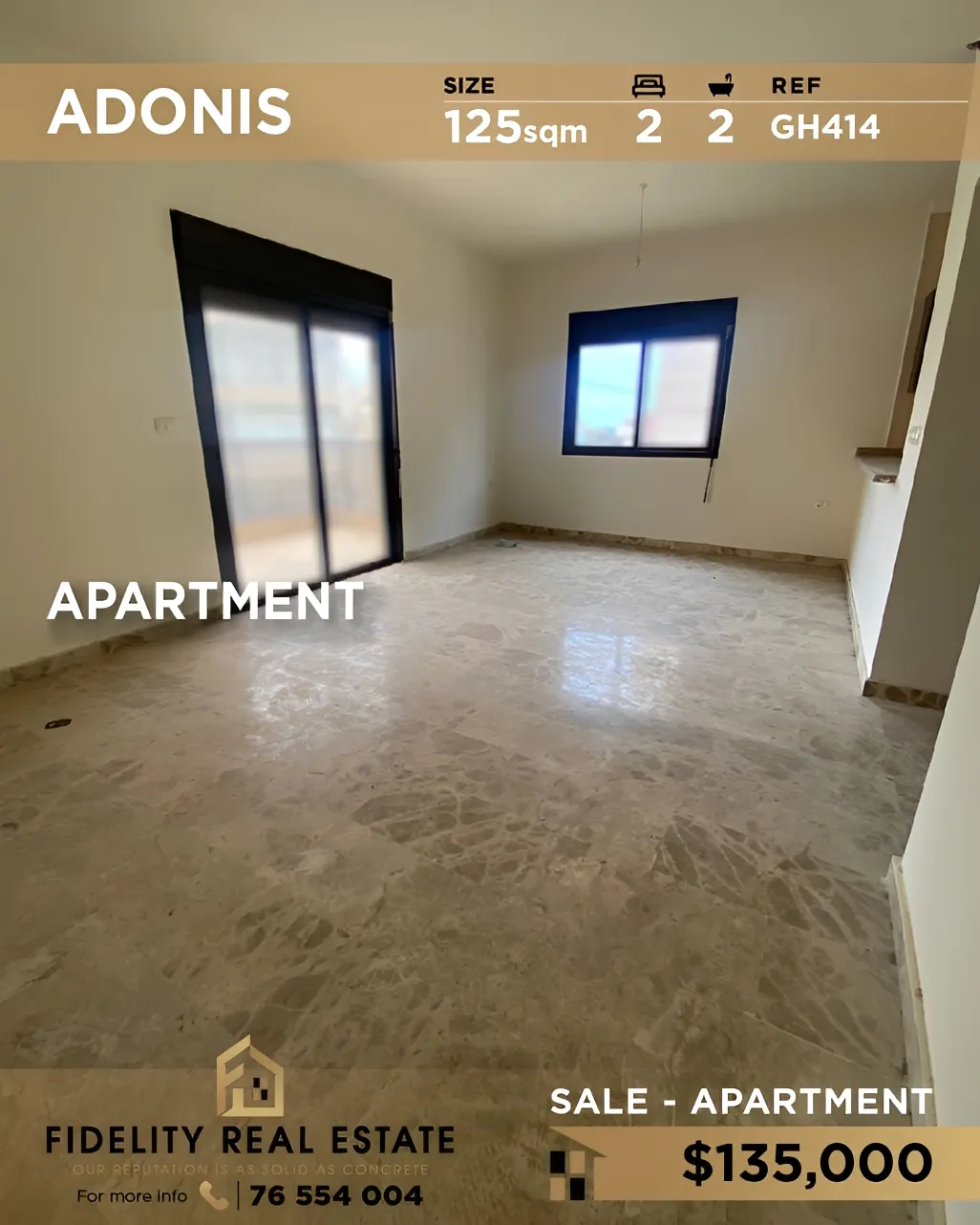 Apartment for sale in Adonis, Lebanon - 2 bed, 2 bath