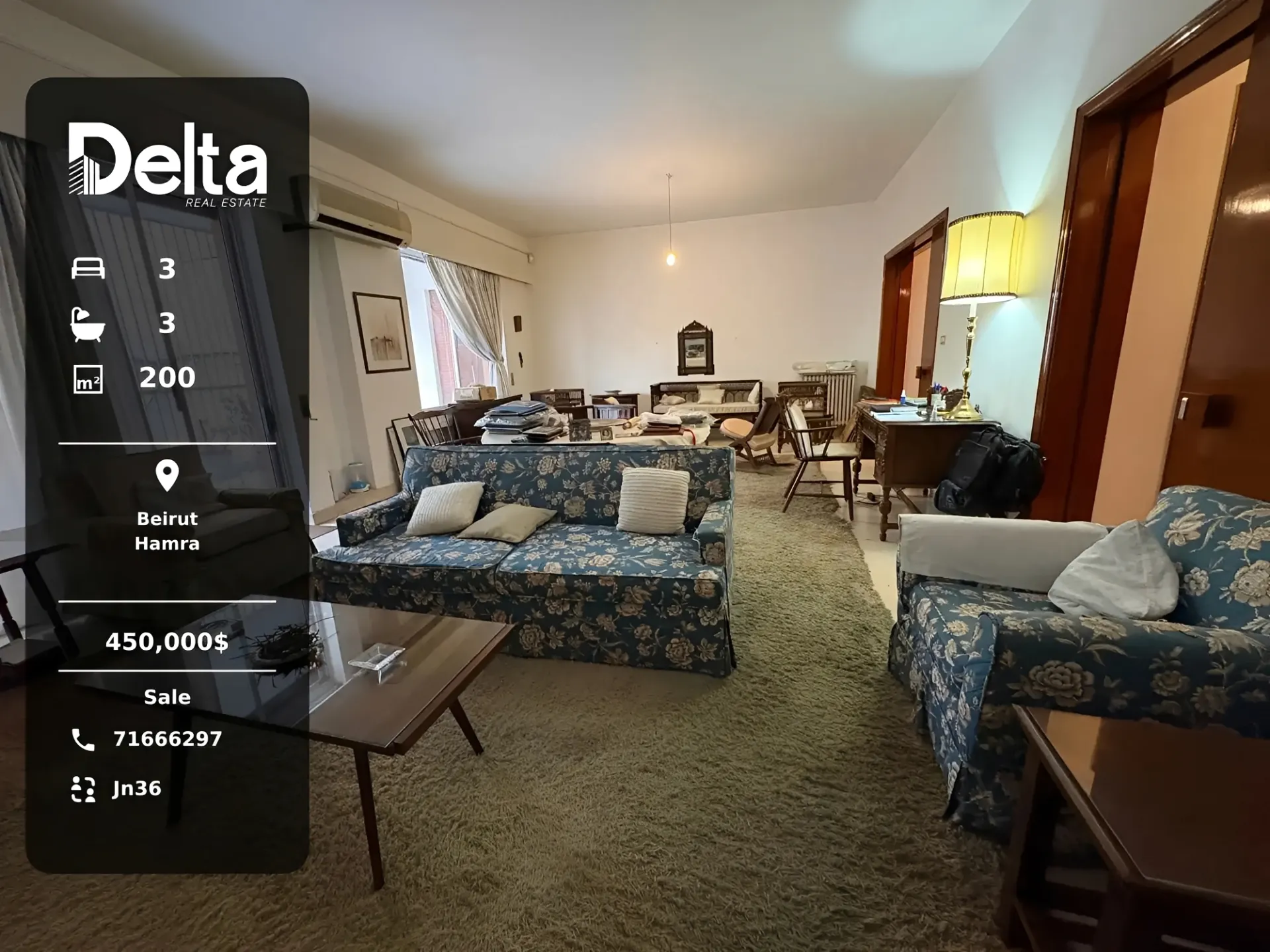Apartment for sale in Hamra, beirut, lebanon - 3 bed, 2.5 bath