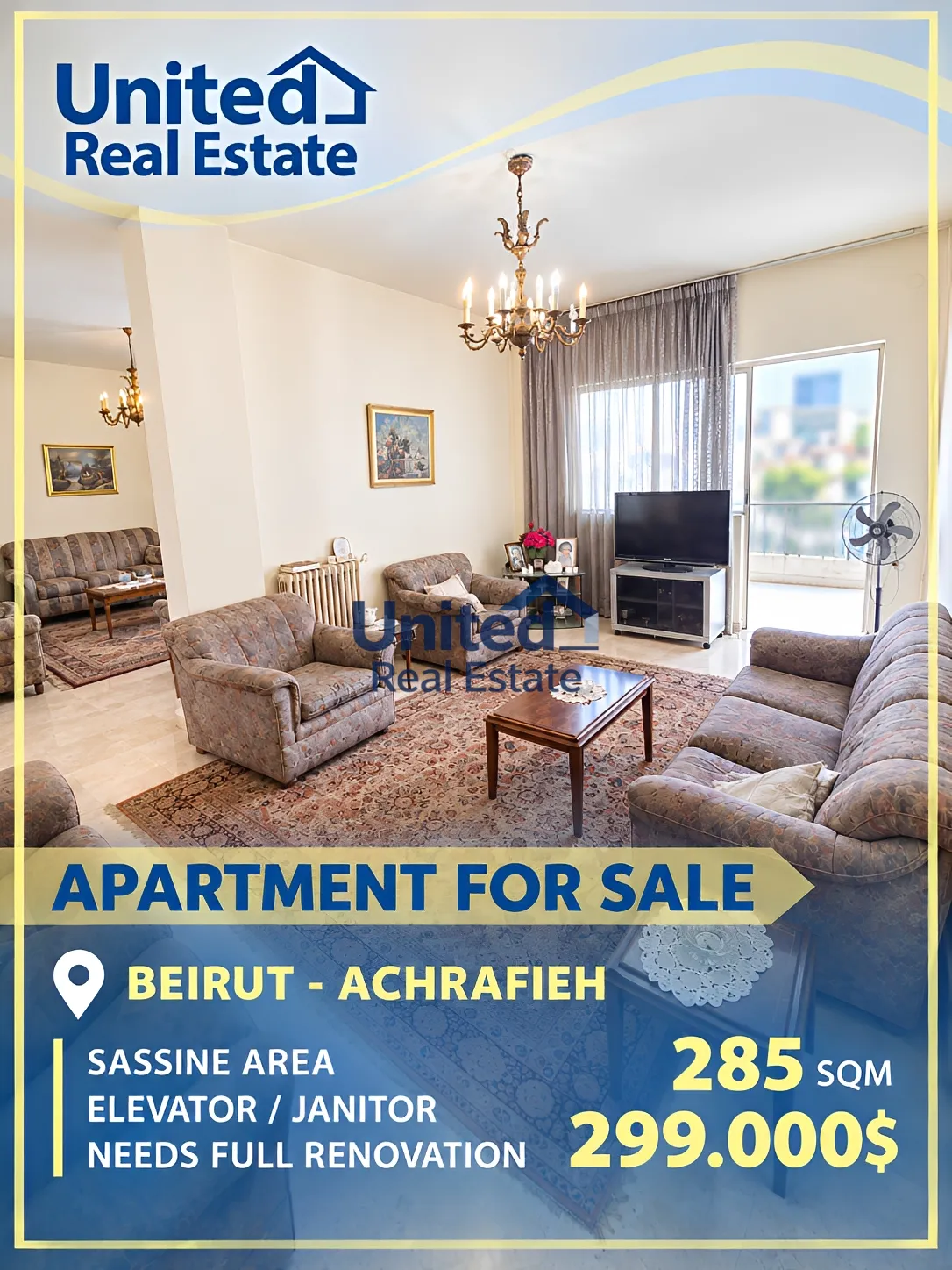 Apartment for sale in Sassine