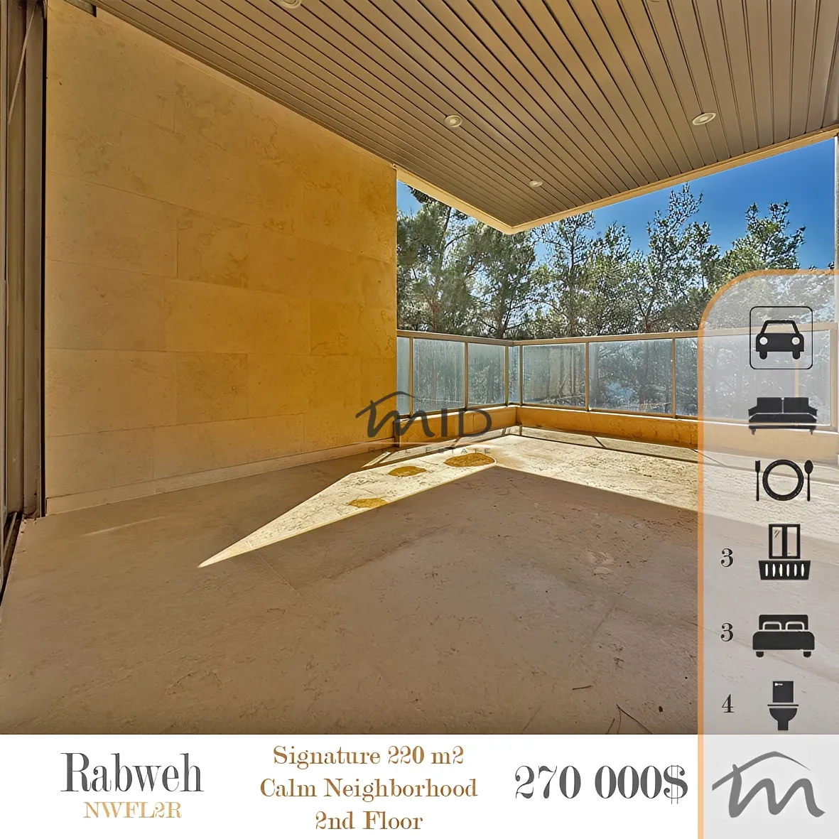 Residential in Rabweh, metn - 3 bed, 4.0 bath